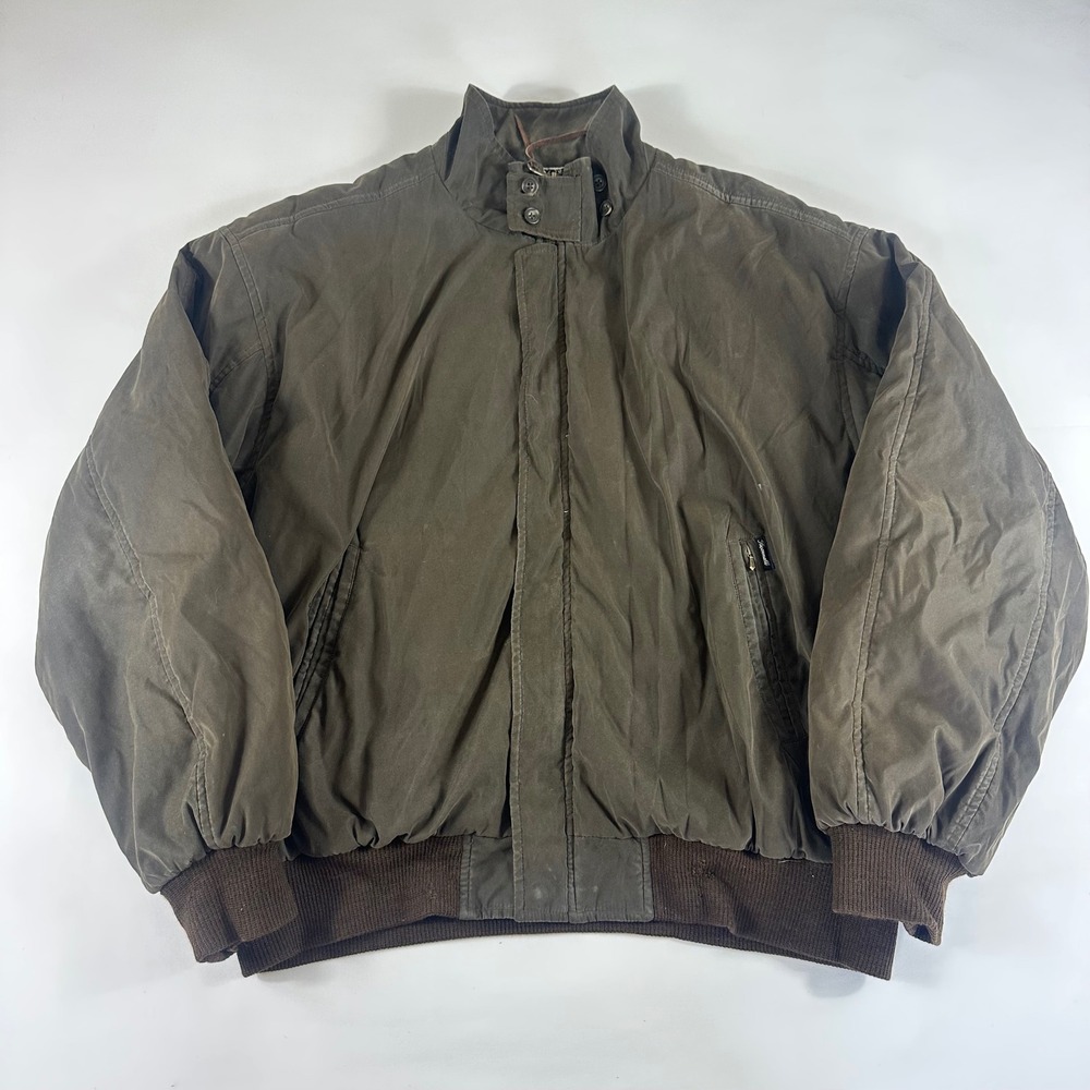 Albert Goldberg Mens Brown Bomber Jacket Size L